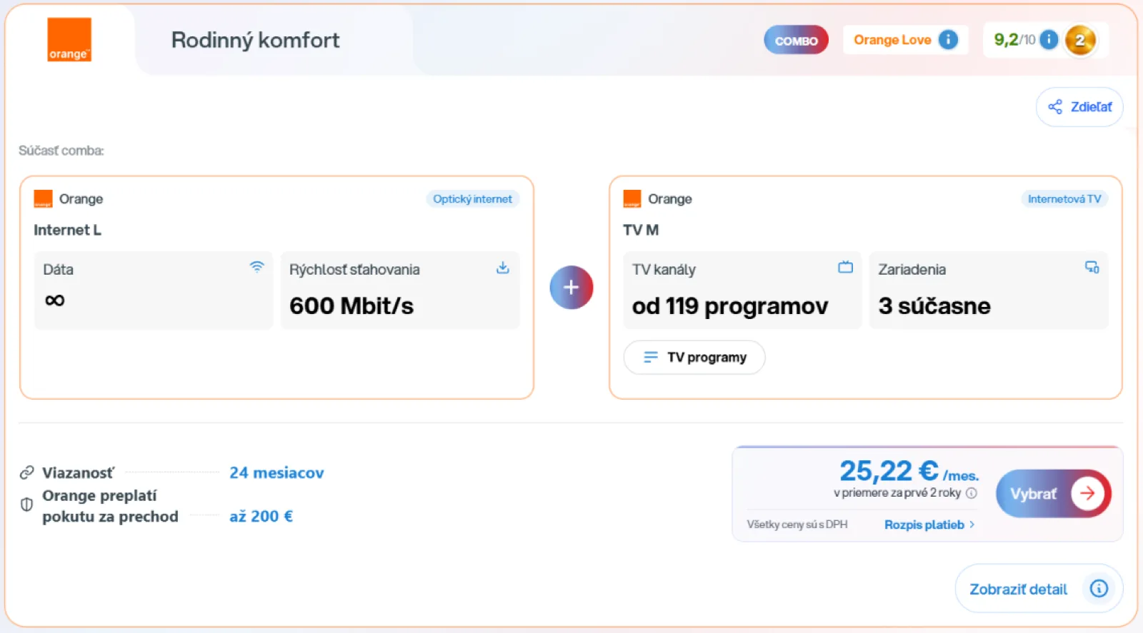 Orange Internet L + TV M superpausal.sk