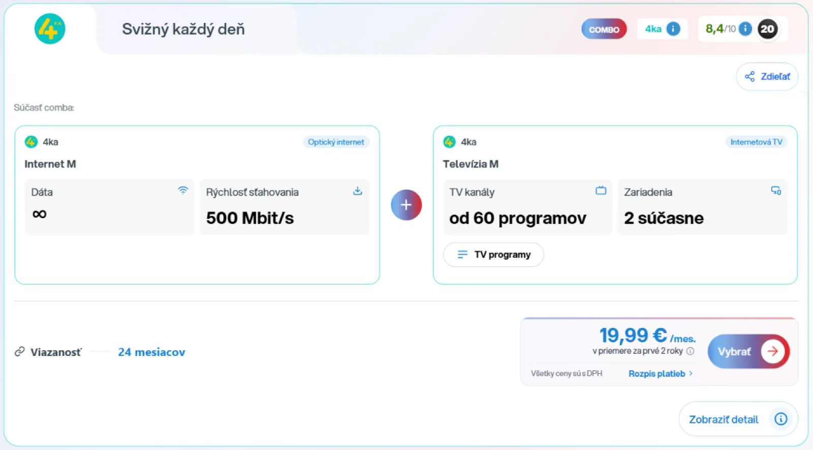 4ka Internet M + TV M superpausal.sk